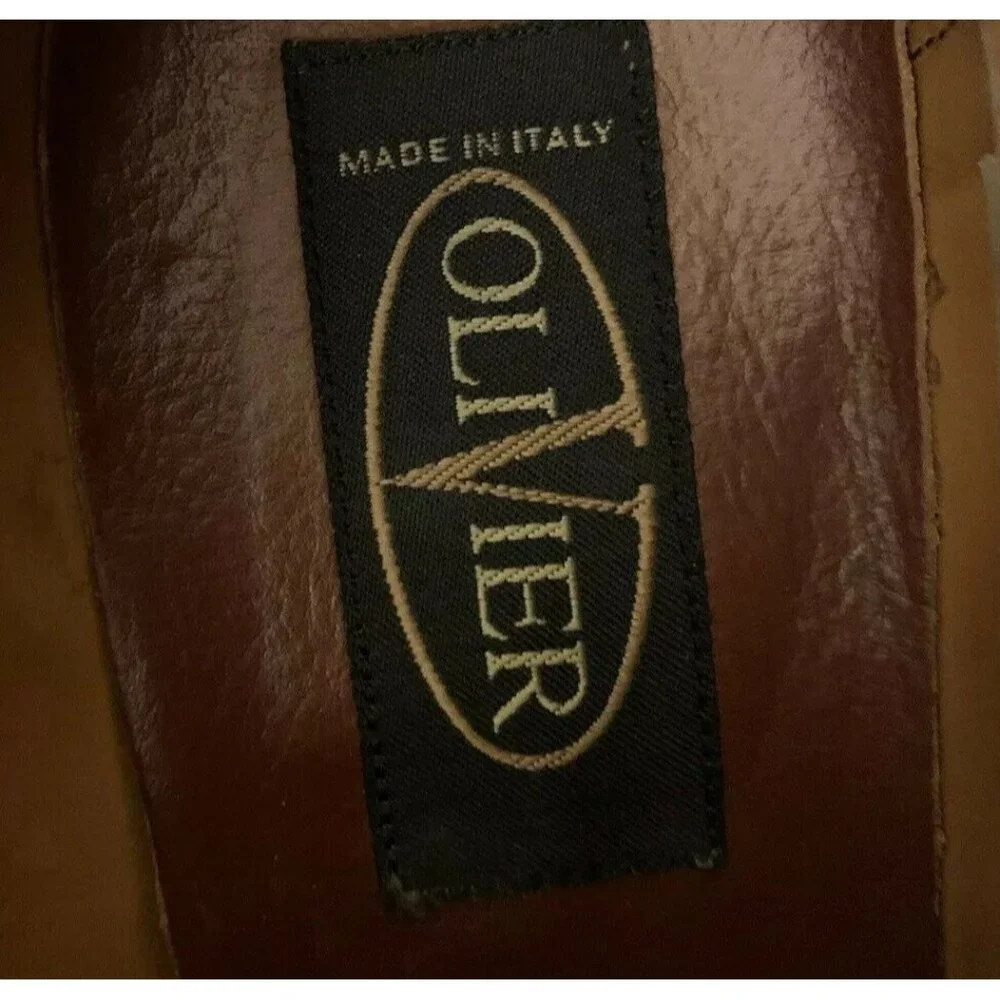 Olivier Men’s Sz‎ 9 1/2 D Brown Cap Shoe Very Fine Leather Made In Italy
